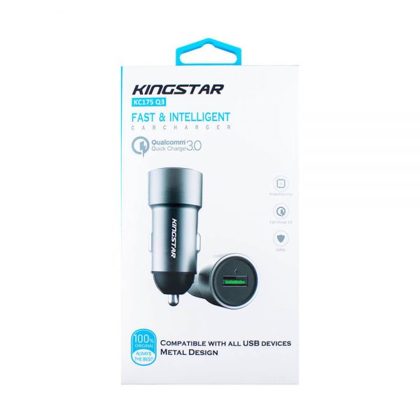 جعبه شارژر فندکی کینگ استار مدل KC175 QC3
