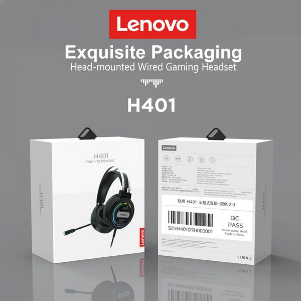 جعبه هدست گیمینگ لنوو H401
