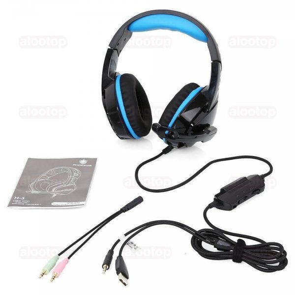 محتویات جعبه هدست گیمینگ PHONIKAS H-3
