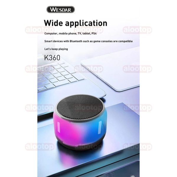 اسپیکر بلوتوثی قابل حمل وسدار مدل K360