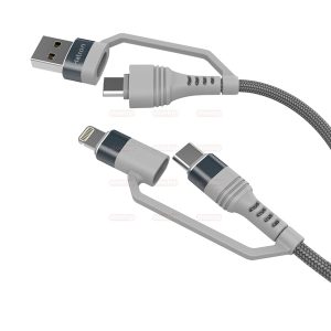 کابل تبدیل تبدیل USB/USB-C به USB-C/لایتنینگ هترون مدل HC450P